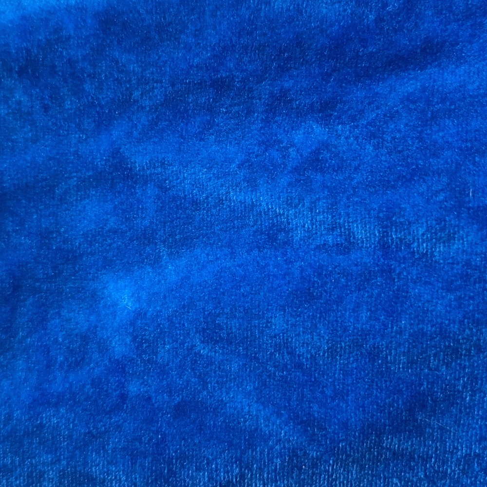 Vintage Royal Blue Velours Bathrobe - Picture 2 of 3